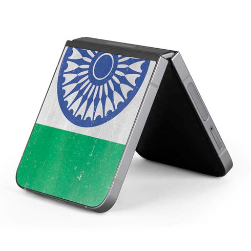 India Flag Distressed Galaxy Z Flip6 Skin